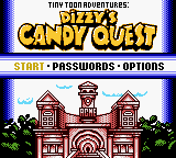 Tiny Toon Adventures - Dizzy's Candy Quest (Europe) (En,Fr,De,Es,It,Nl) Title Screen